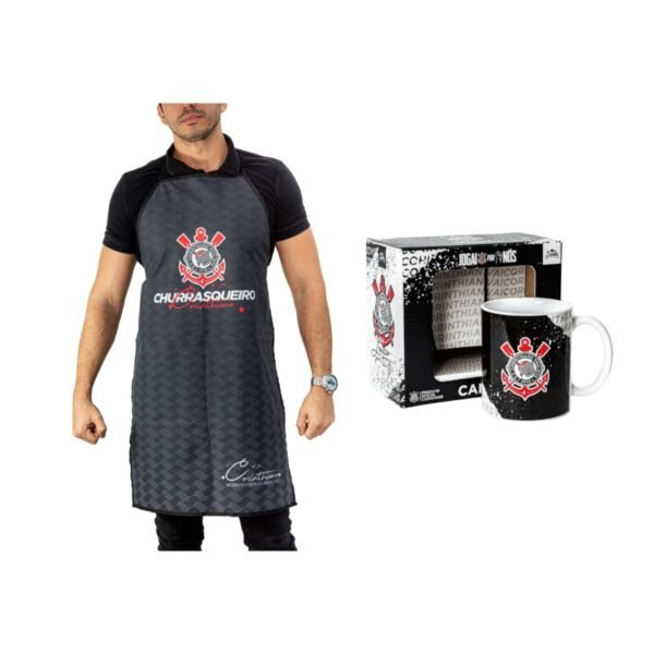 Kit Avental e Caneca Corinthians Oficial - Sude